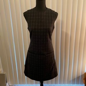 Pure Navy Windowpane Dress